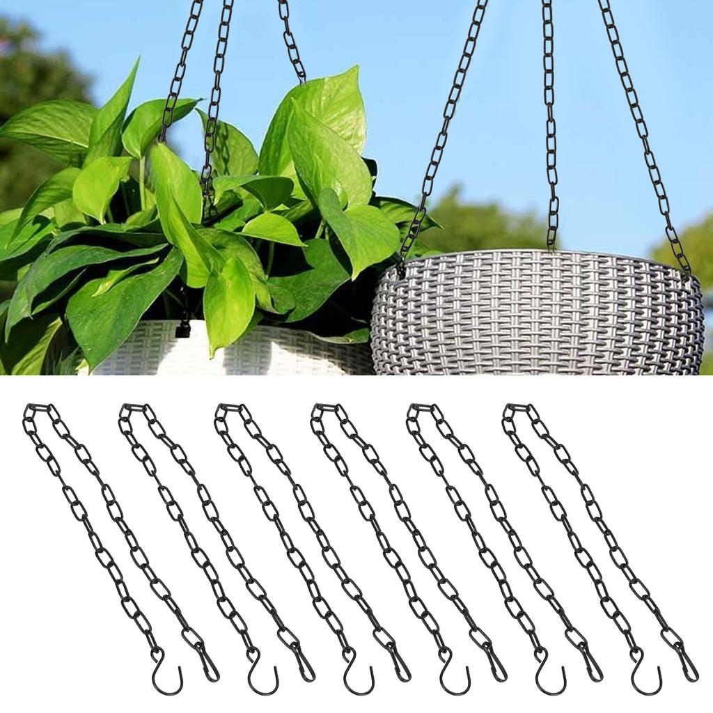 Planter Chain 6Pcs Garden Planter Hanging Chain Flower Pot Basket Replacement Iron ...