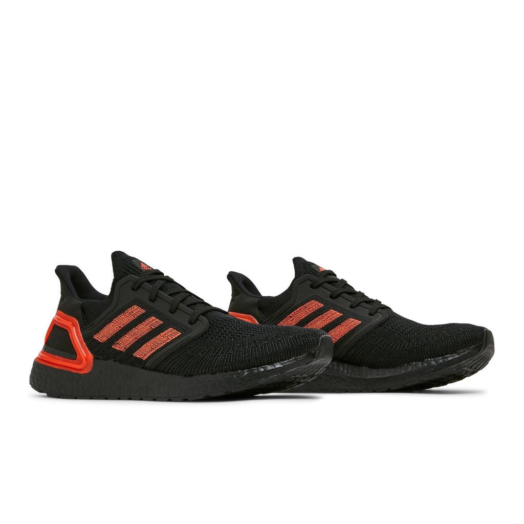 Adidas UltraBoost 20 'Black Solar Red' (Unisex) Core Black / Solar Red / Core Black Running Shoes EG0698