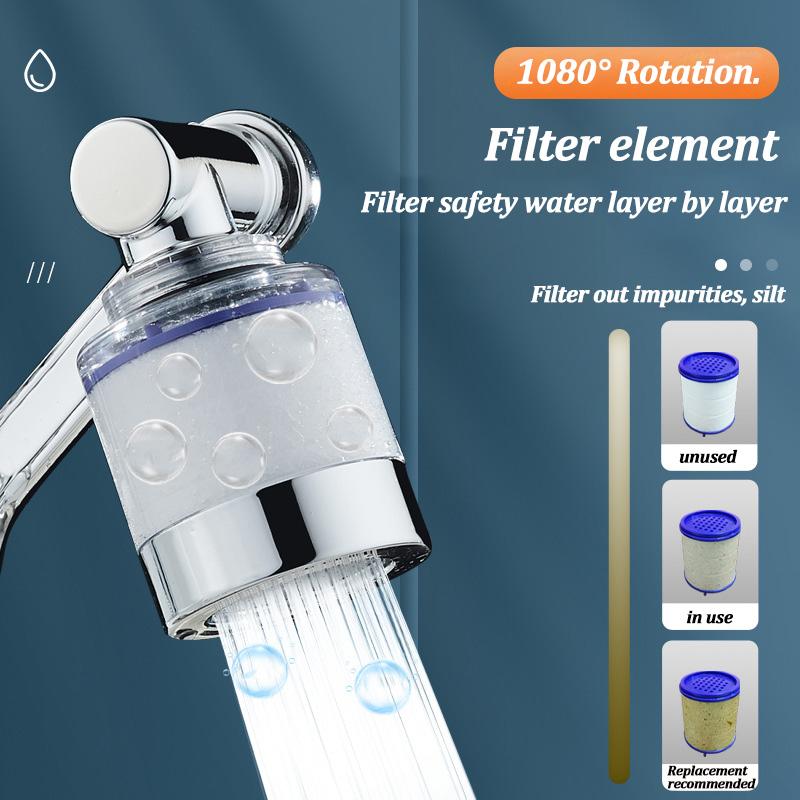 New Universal Tap Aerator with Filter Element 1080° Splash-proof Swivel Faucet Filter Water Saving Filtration Purifie Wash Basin