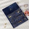 Necklaces Rings Earrings Bag Luxurious Jewelry Storage Roll Velvet Jewelry Bag Modern Travel Jewelry Organizer For Handbag Gift