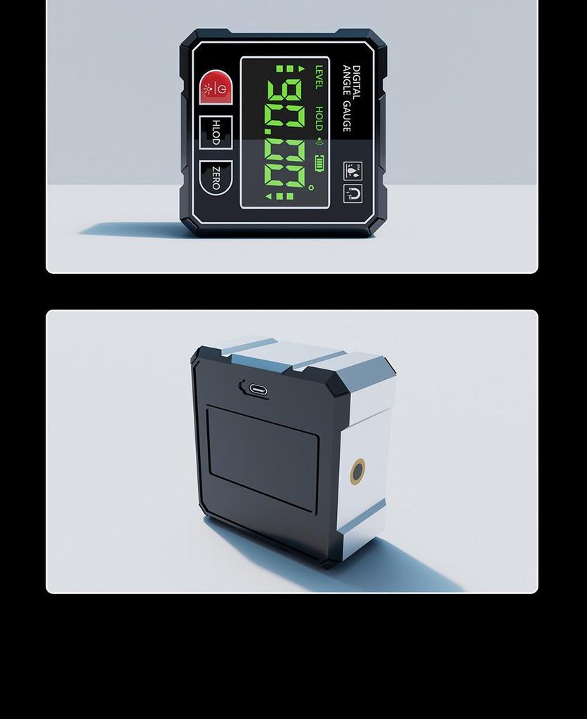 New Dual-Laser Digital Inclinometer with Strong Magnetic Base for Accurate Angle Measurements