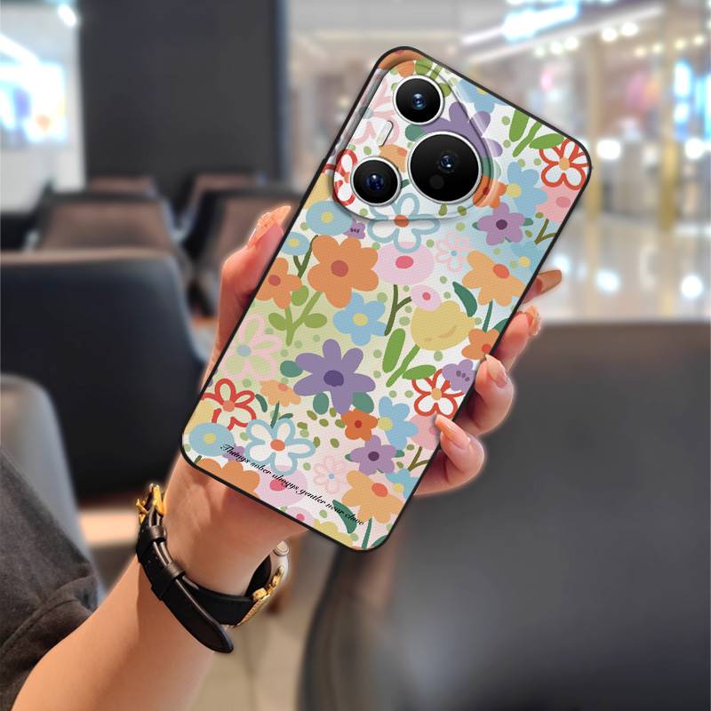 Ölgemälde Staubdichte Handyhülle für Huawei P70 Pro/Pura 70 Pro+ Stoßfestes TPU Langlebig Cartoon Vollständiger Rundumschutz Weiche Hülle