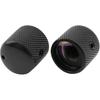 Musiclily Pro 1/4" Steel Fine Knurled Dome Knobs Universal Fitting Control Knobs with Set Screw and Indicator Dot for Electric Guitar or Bass, Black