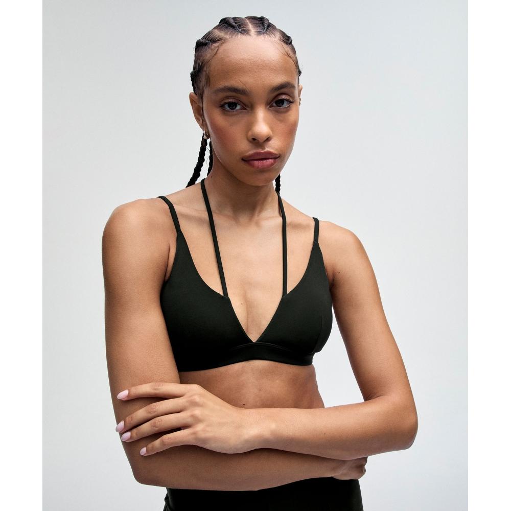 

Lululemon Smoothcover StrAppy BrA Light Support A B Cup BlAck XXS