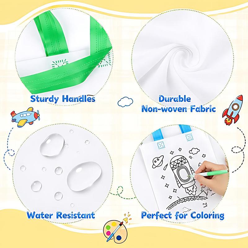 5-20PCS Graffiti Bag Random Cartoon Pattern Cute Animals Plants Activity Non Woven Gift Bag DIY Craft Project Party Souvenir ZYF