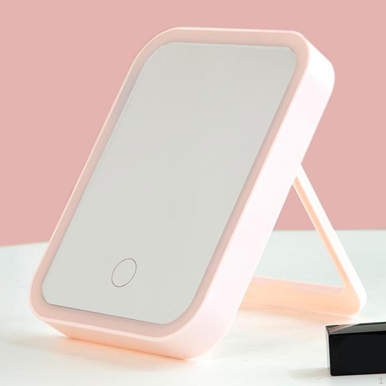 LED Make Adjustable USB Rechargeable Beauty Cosmetic Mirror Pink Single Light