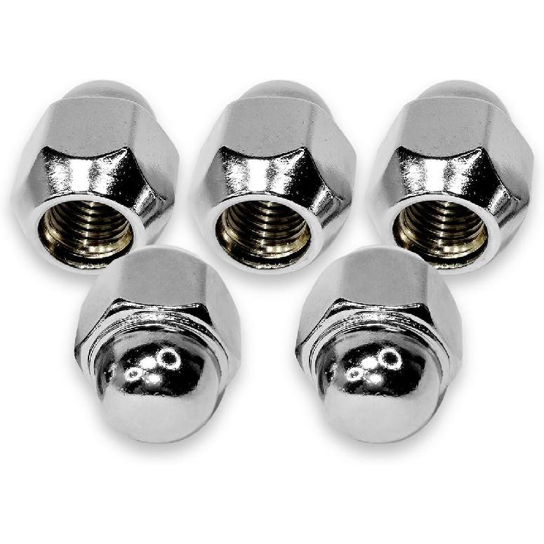 M12X1.5 Chrome Wheel Lug Nut Compatible With Hyundai Sonata Elantra Tucson Genesis Accent Santa Fe Kia Forte Optima Sportage Sorento Rio Rondo