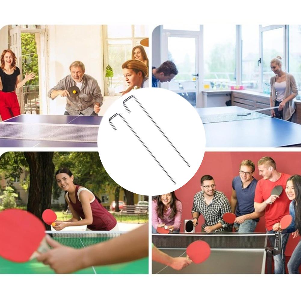 2pcs Table Tennis Net J-Clip Replacement Accessory For Sports Table Tennis Net Clip Easy Installation