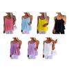 Damen Oberteile Leichte Chiffon Ärmellose Bluse Mehrlagiger Rüschensaum Lockere Passform Lässig Sommer Träger