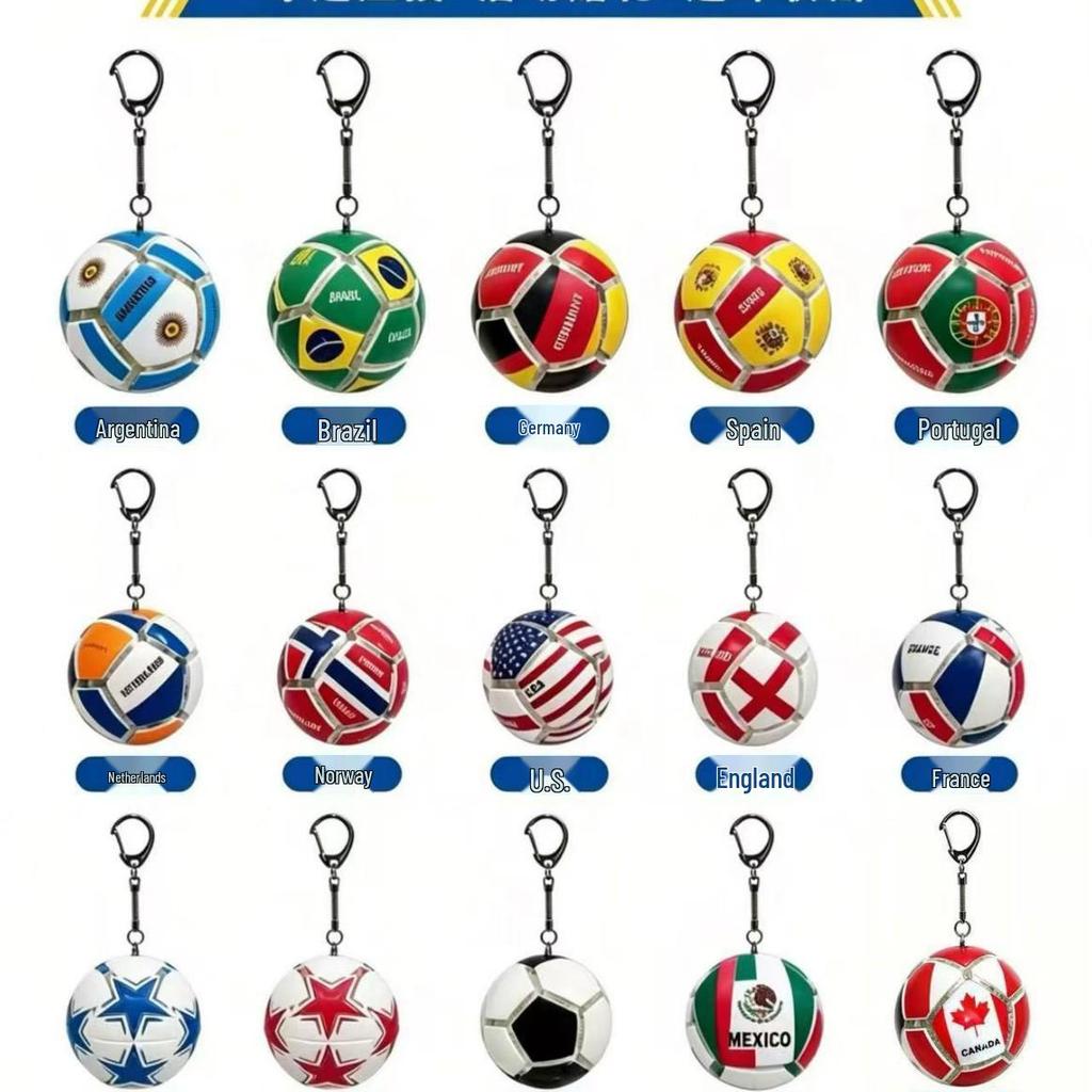 World Cup 2026 USA-Canada-Mexico Football Pendant Keychain Souvenir Gift
