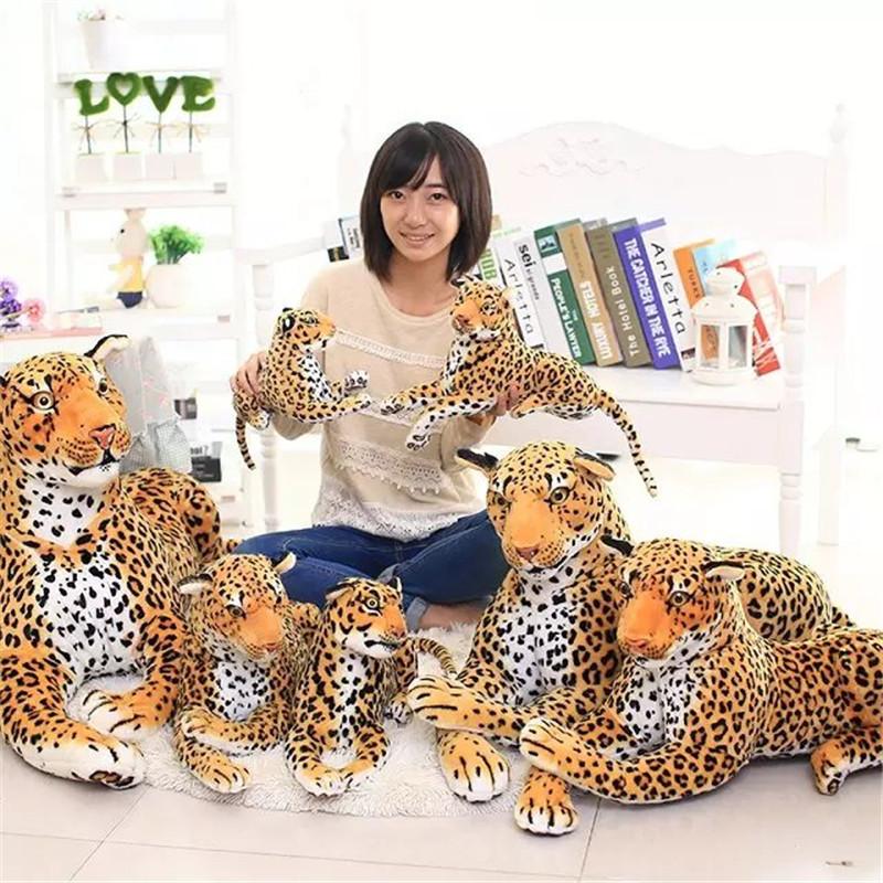 Bambola leopardo simulata cheetah giaguaro peluche bambola di stoffa leopardo cuscino da lancio per regalo ragazze leopardo