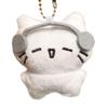 Headphones Kitten Keychain Women Men Mini Crying Cat Couple Keyring Cartoon Charms Bag Pendant Fashion Decoration Gift