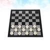 1 Set Checkers Durable Folded Plastic Chess Checkers Checkers Set Draughts for Kids Children Adults
