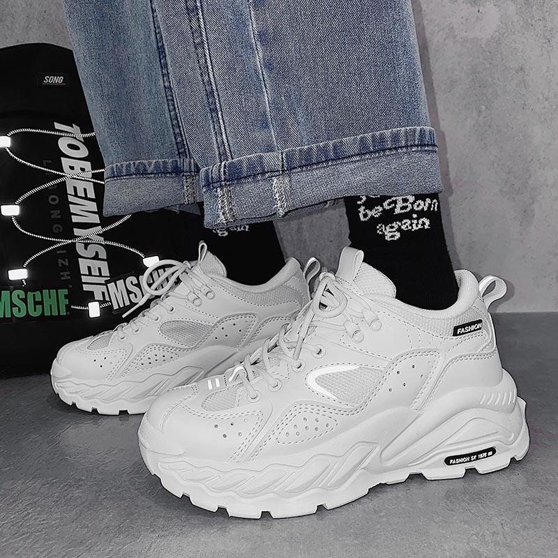 2024 Fashion Sneakers Men White Shoes Platform Trend Casual Comfortable Black Shoes Mens Chunky Sneaker Designer Free Shipping