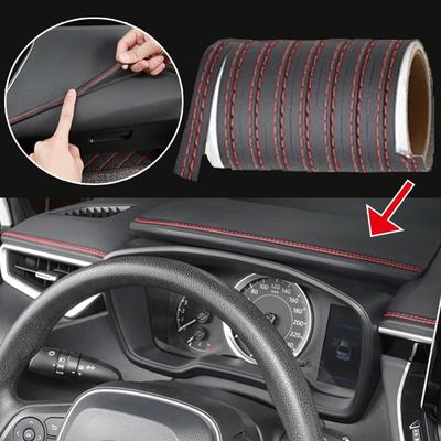 Auto Selbstklebende Zierleiste Auto Innen Armaturenbrett Leder Dekoration Linie DIY Geflecht Streifen Auto Stil Dekoration