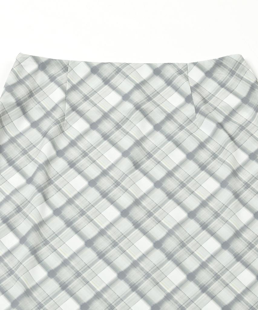 Catharsis Check Pattern Long Skirt Green One Size