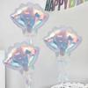 10PCS Aluminum Sea Shell Shaped Balloons Metallic Finish Party Supplies Ocean Theme Celebration Decorations