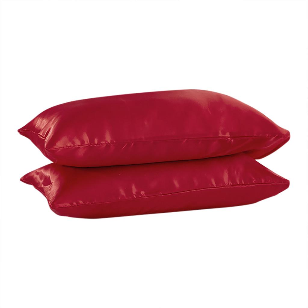 Pillowcase Satin Silk Color Bedding Envelope Closure Pillowcases