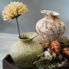 Vintage Ink Splash Ceramic Dried Flower Vase Art Irregular Bevel Plant Flower Vase Crafts Porch Ornaments Interior Decoration