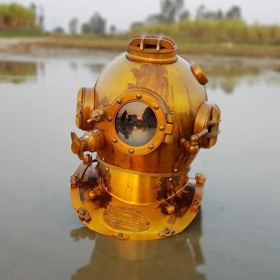 45.72 cm Scuba Diving Helmet Mark V Deep Diving divers Helmet Sea Nautical Helmet