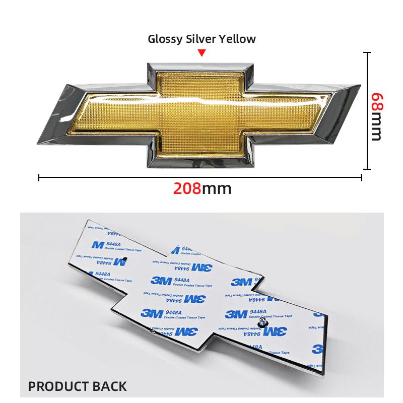 129mm 150mm 195mm 204mm 208mm 228mm Car Front Logo Grill Rear Bumper Tail Door Trunk Emblem Sticker 3D Accessories For Chevrolet