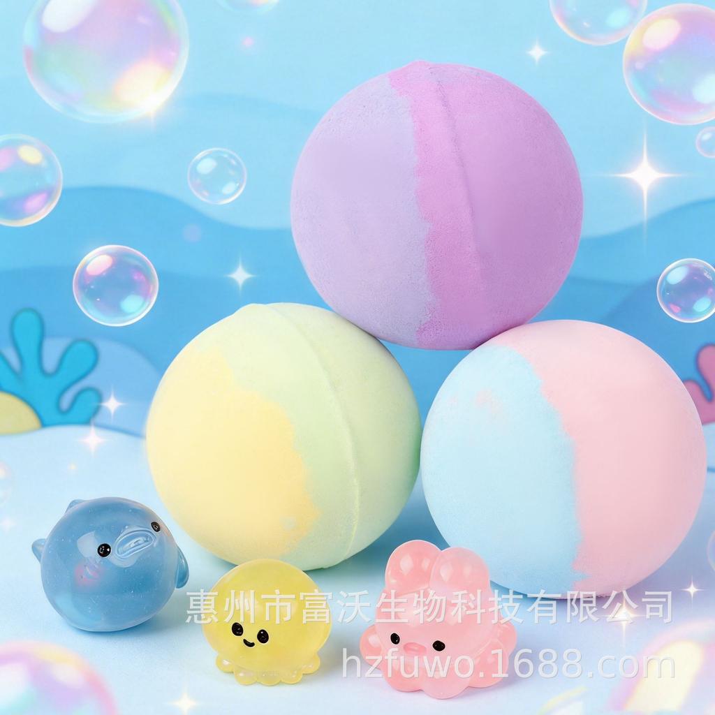 Set di bombe da bagno da 60g Giocattoli Marini Palline di Sali da Bagno 6 Forme Marine per Scatola