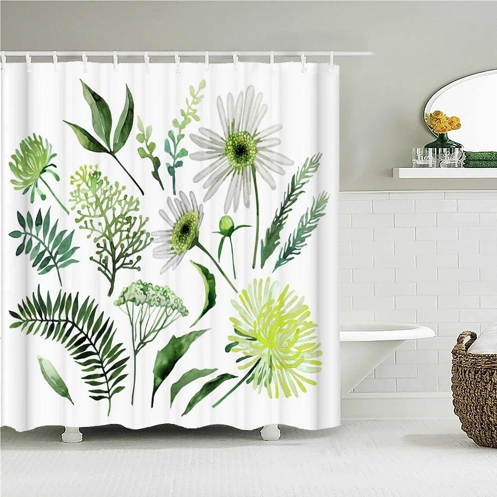 Dandelion Natural Flowers Shower Curtains Waterproof Bathroom Curtain Bath Curtain High Quality With Hooks Shower Curtain