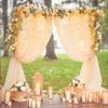 Mesh Curtain Garland Warm Light String Rustic Wedding Decor for Home Christmas Baby Shower Birthday Party Supplies Background