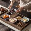 Ceramic Household Fruit Plate Chinese High-footed Refreshment Plate Small Coffee Table Snack Plates Retro Dried Fruit and Nut