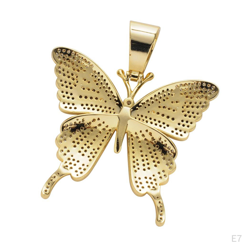 Diamante Butterfly Pendant Necklace Chain Cubic AAA Zirconia Fashion Jewelry