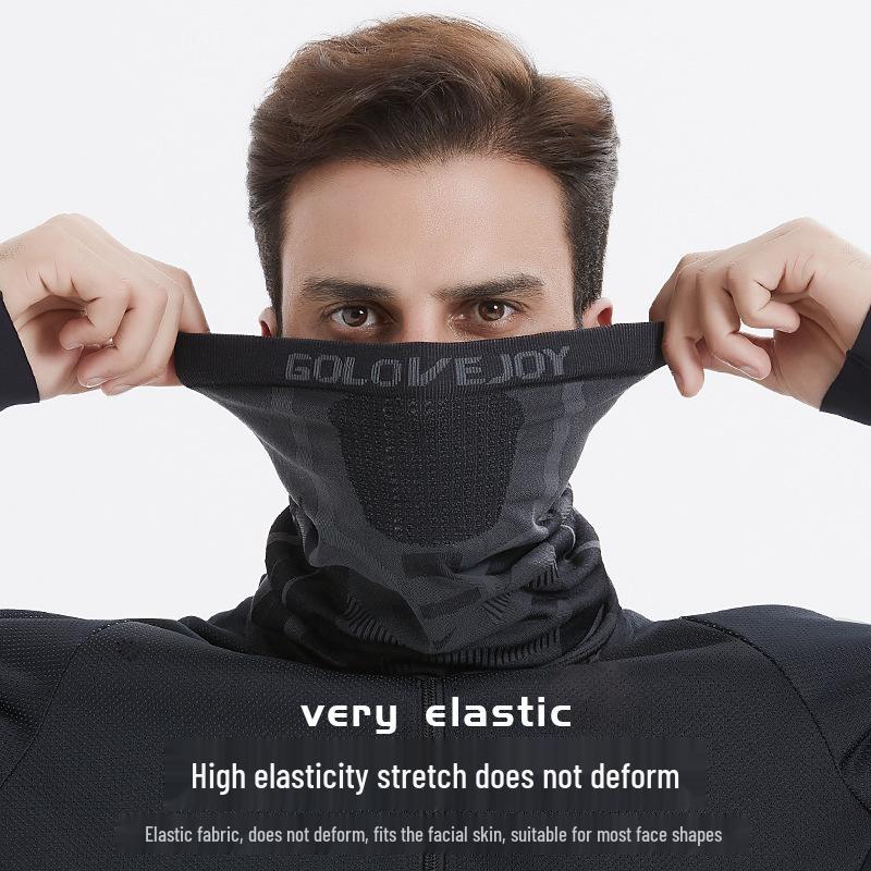 Men's Outdoor Cycling Face Mask - Sunscreen, Dustproof, Moisture-Wicking, Breathable, Seamless Knitted, High-Elastic Sports Headband TJ15.