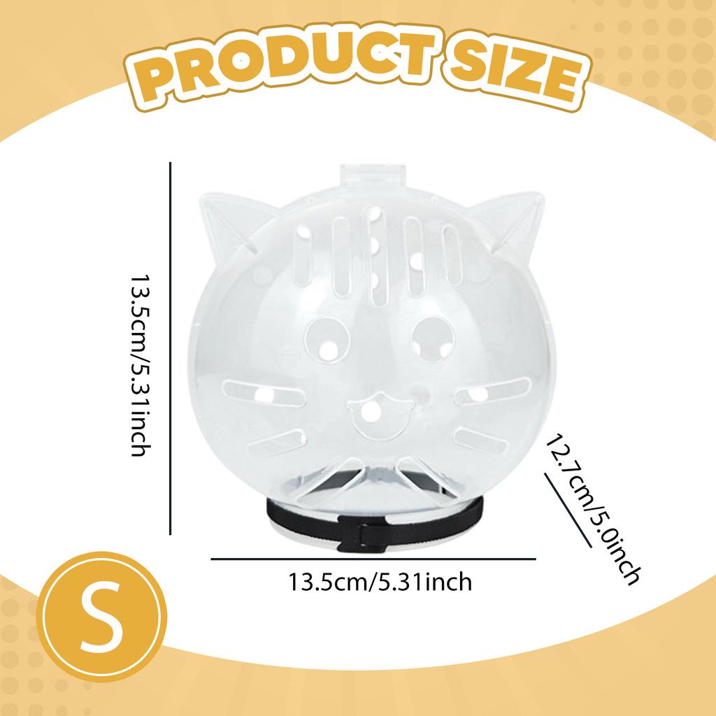 Breathable Cat Muzzle Anti Licking Cat Hood Nail Trimming Grooming Mask for Pet Grooming Bathing Nail Trimming