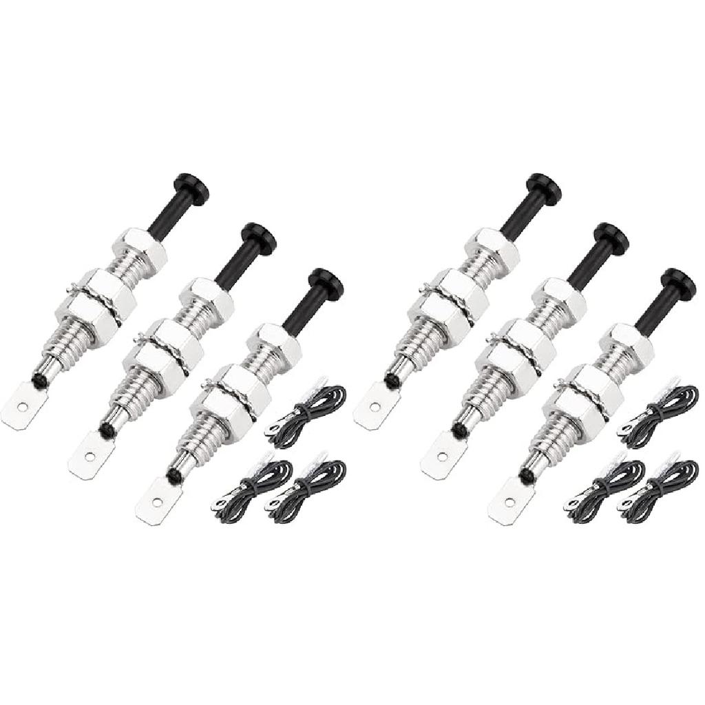 DaierTek Door Pin Switch Car Hood Jamb Auto Alarm Security Adjustable Momentary ON Off 12VDC 20A for Automotive Trunk - 3Pcs