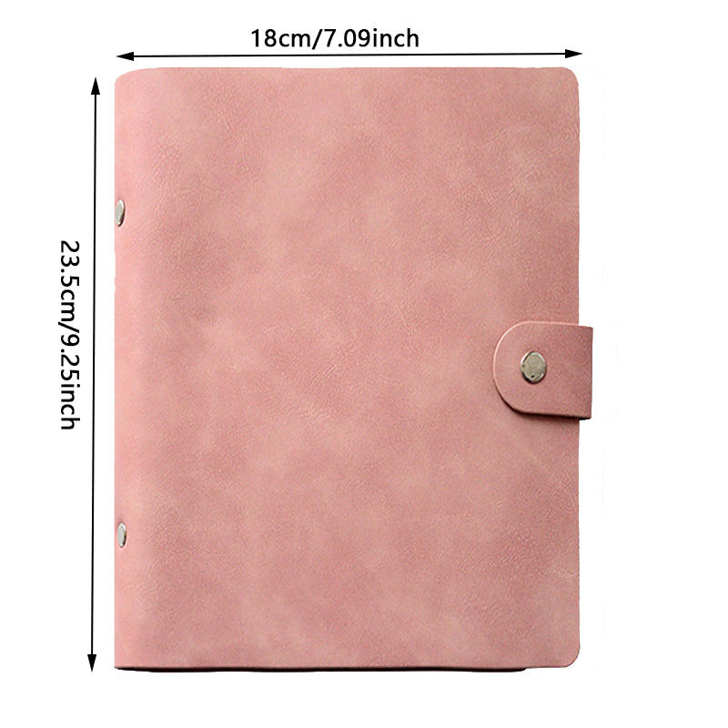 Minimalist Leather Photo Album Large Capacity Refillable Binder with Insert Pages