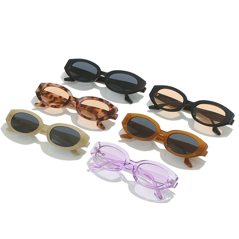 Fashion oval sunglasses Internet celebrity bloggers sexy small frame simple versatile round sunglasses sunglasses