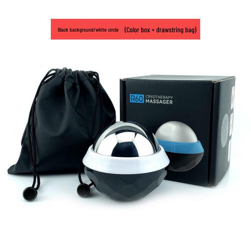 Stainless Steel Massage Roller: Handheld Cold & Hot Compress Ball for Muscle Relaxation and Fascia Relief.