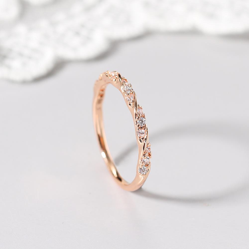 Dainty Trend Thin Rings for Women Female Inlaid Zirconia Delicate Stacking Matching Ring Fashion Gift to Female Jewelry DZR021