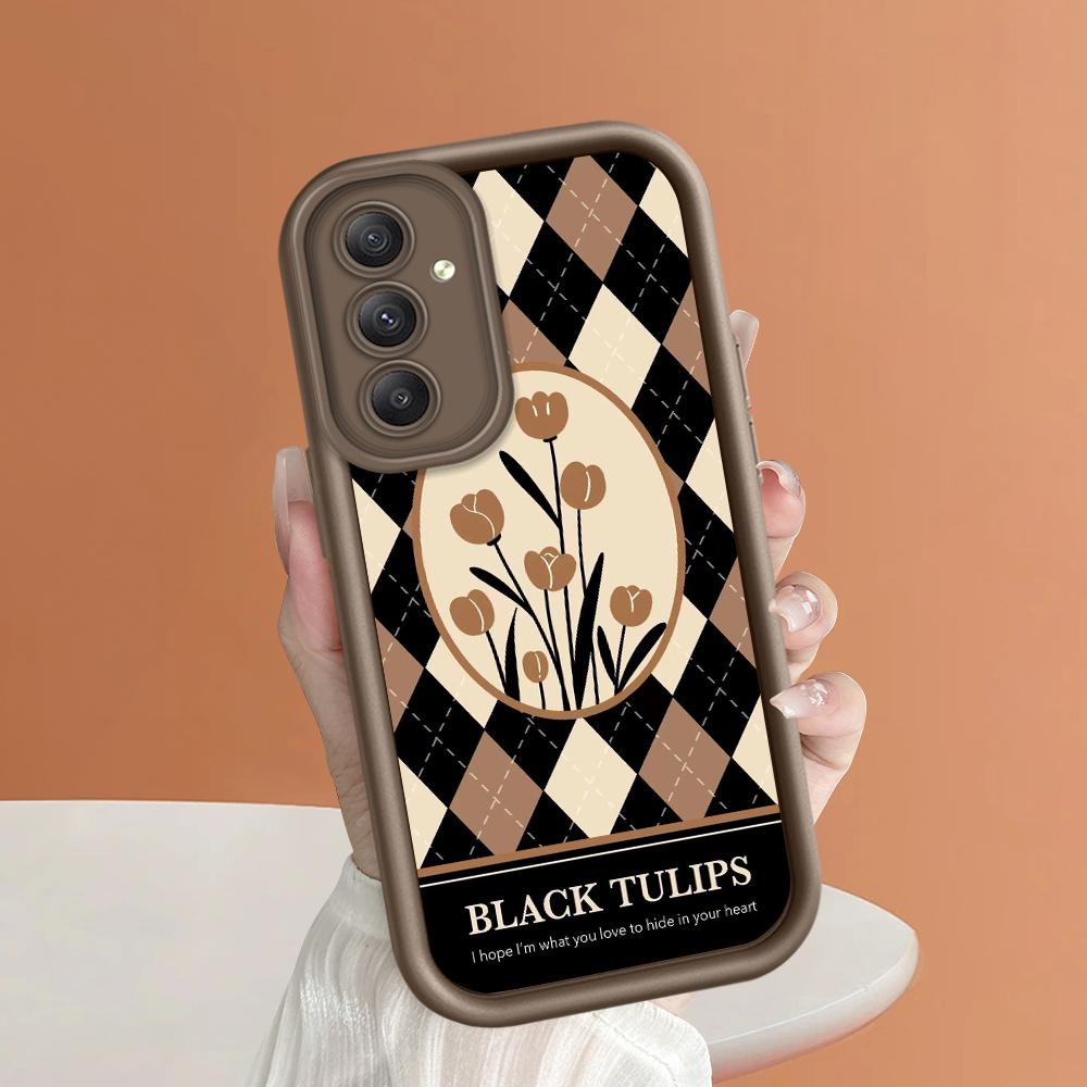 

Мягкий силиконовый квадратный чехол с рисунком лестницы для телефона, полное покрытие, противоударный защитный резиновый чехол для камеры для Samsung Samsung A10S коричневый