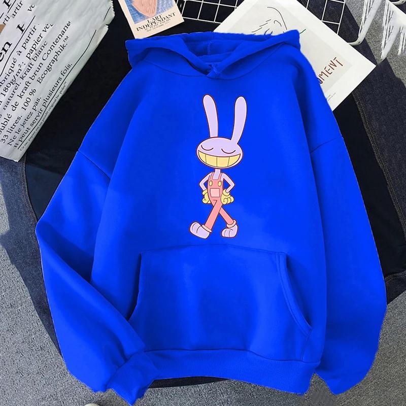 Jax The Amazing Digital Circus Hoodie Fashion Dlouhý rukáv Kawaii Unisex Podzim Zima Vintage mikiny Běžné Y2K Top Trička