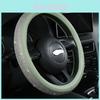 Modische Auto-Lenkradabdeckung mit Diamantdekoration Universelle Passform Geeignet für alle Jahreszeiten
