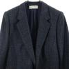 Pierre Cardin wool check Long sleeve tailored jacket Dark gray Men's Used