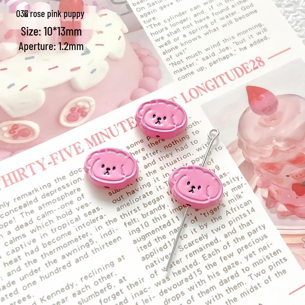 INS Dopamine Rabbit Puppy Alloy Beads for DIY Jewelry & Accessories