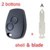 2 3 Bottons Car Key Fob Case Shell Housing For Renault Dacia Modus Clio 3 Twingo Kangoo Replacement Key Shell And Blade