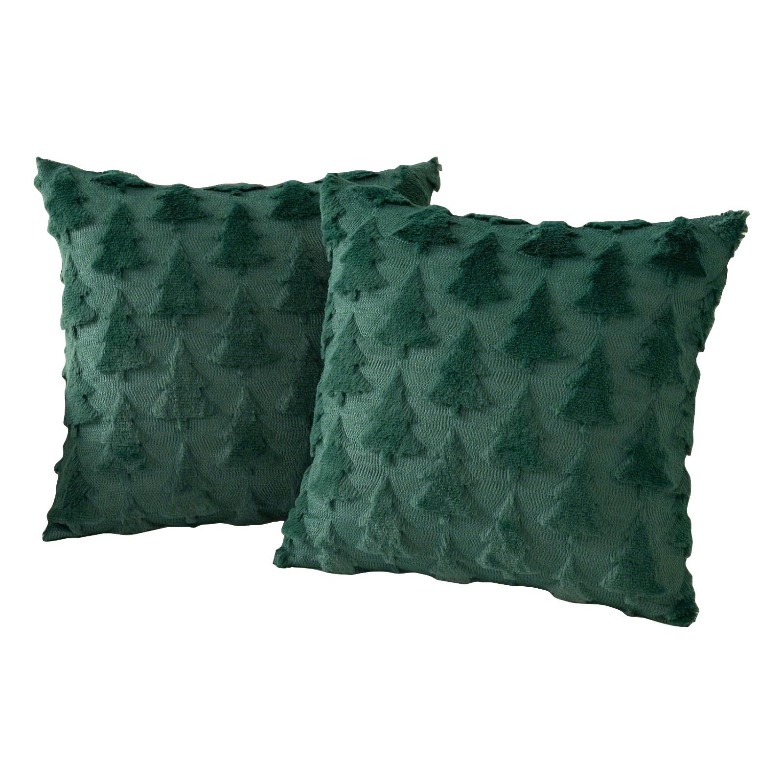 

Snowflake Pillow Cover - Festive Holiday Decorative Pillowcase For Christmas And Winter Home Decor One Size зелёный