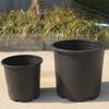 Vaso per Piante in Plastica Nera con Fori di Drenaggio Vaso da Gallone con Bordo Rinforzato per Interni Esterni Coltivazione Vivaio Serra