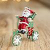 Resin Christmas Ornament Handmade Wrought Iron Christmas Decoration Painted Airplane Santa Claus Elk Tree Pendant