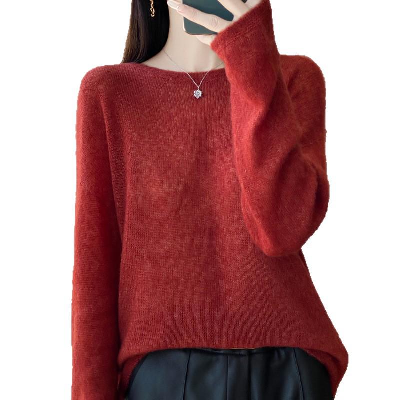 Women's Plus Size Long Knitted Sweater - Versatile Autumn/Winter 2025 Design
