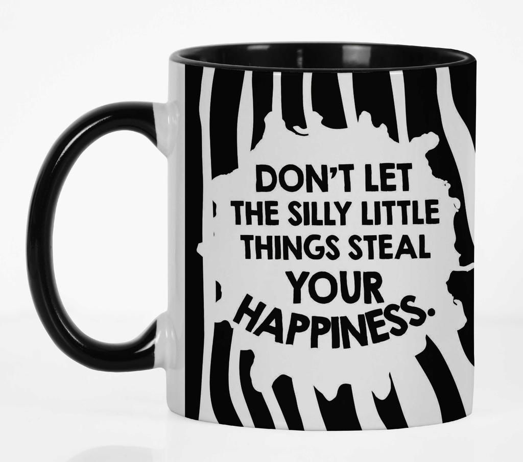 Inkdotpot Don't Let The Silly Little Things Steal Your Happiness 11 Oz Ceramic Coffee Mug Funny Quotes Employee Boss Coworkers Birthday