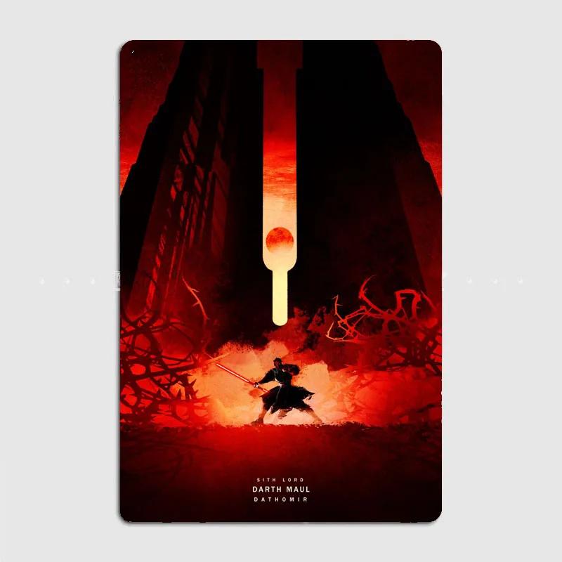 

Darth Maul Metal Sign Club Bar Plates Wall Mural Design Tin Sign Poster custom-made 20x30cm（7.8x11.8inch）