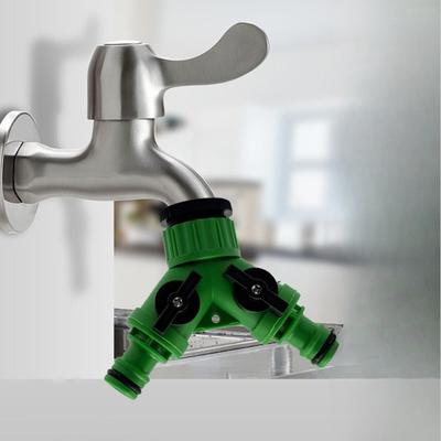1/2 3/4 Thread 2-way Tap Hose Water Splitter Garden Tap Y Splitter Watering Fittings Adjustable Switch Joints